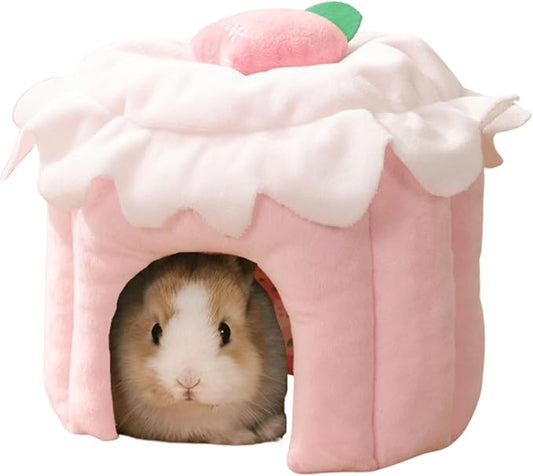 Cake Shaped Guinea Pig Tunnel, Rabbit Tunnel, Pink Guinea Pig Cage Accessories for Bunny, Hamster, Chinchilla, Ferret, Rabbit and Other Small Pets