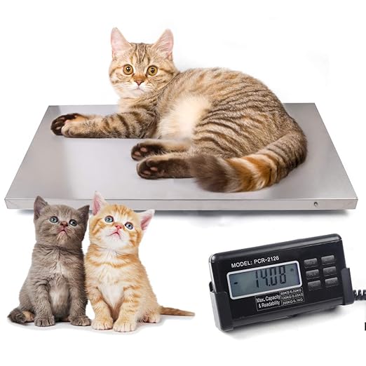 440lb Digital Livestock Vet Scale, Digital Pet Scale for Dog Sheep Pig Goat, Heavy-Duty Platform Scale, Animal Scale Platform for Large Pets Postal Shipping Warehouse, KG/OZ/LB Units Switch