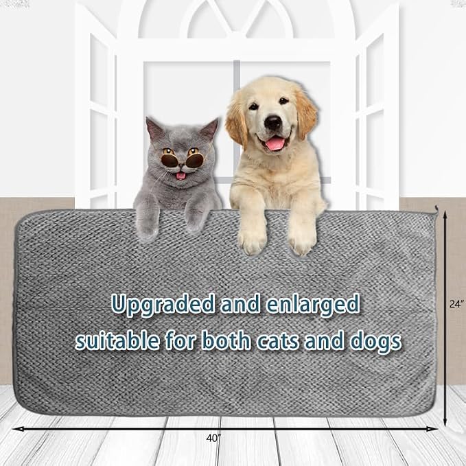NVNAN Microfiber Dog Towel for Drying Dogs, 40 x 24 Inch Super Absorbent Pet Bath Towel, Soft Quick-Drying Grooming Towel for Small & Large Dogs, Cats, Puppies, Grey