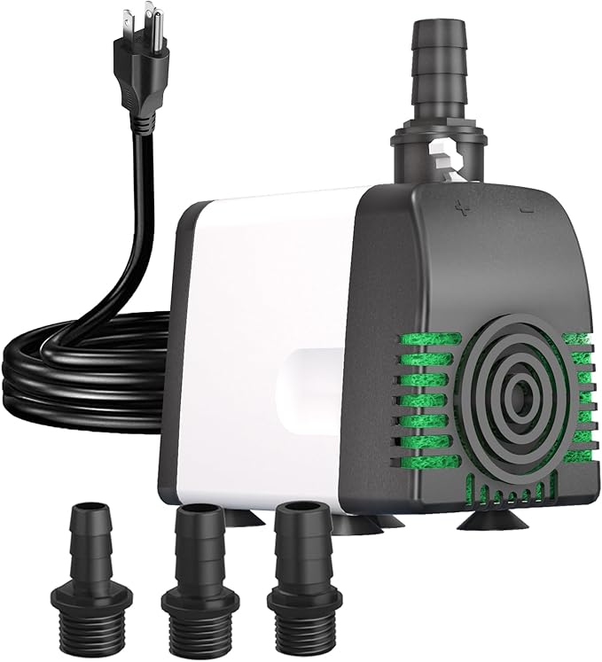 Knifel 540GPH Submersible Water Pump - Fountain pumps with Auto Shut Off, Adjustable Flow & Ultra-Quiet for Fountains, Ponds, Aquariums, Fish Tank and More