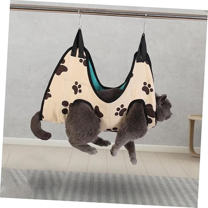 BESPORTBLE Cat Grooming Hammock Breathable Trimming Sling for Easy Nail Care Chic Design for Home Decor for Cats Dogs Reusable Pet Hanging Hammock for Grooming