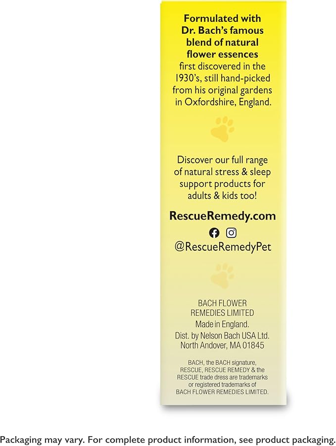 Bach Rescue Remedy Pet Dropper for Cats - 10 mL, Pack of 2 - Stress & Tension Support for Cats Natural Flower Essences - Sedative-Free, Homeopathic Liquid Formula - for All Breeds, Ages & Weights