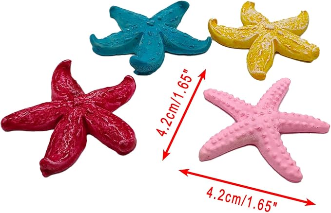 Aquarium Castle Decor with Artificial Starfish & Coral | Resin Pink Fish Tank Accessories for Aquascape Enthusiasts, Sand Table DIY