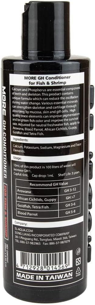 SL-Aqua Black More GH Conditioner for Freshwater Aquarium Fish and Shrimp (250mL)