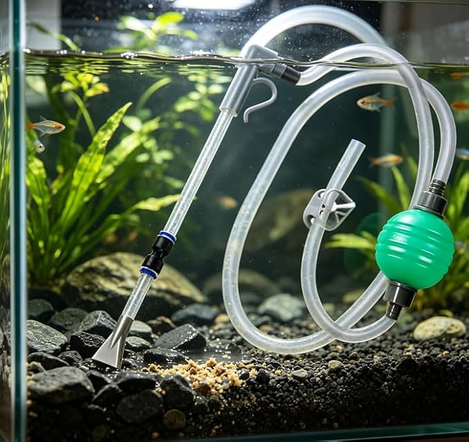 Nenluny Fish Tank Cleaner Aquarium Vacuum Siphon Fish Tank Water Changer Kit for Water Changing Gravel and Sand Cleaning in Small Fish Tanks