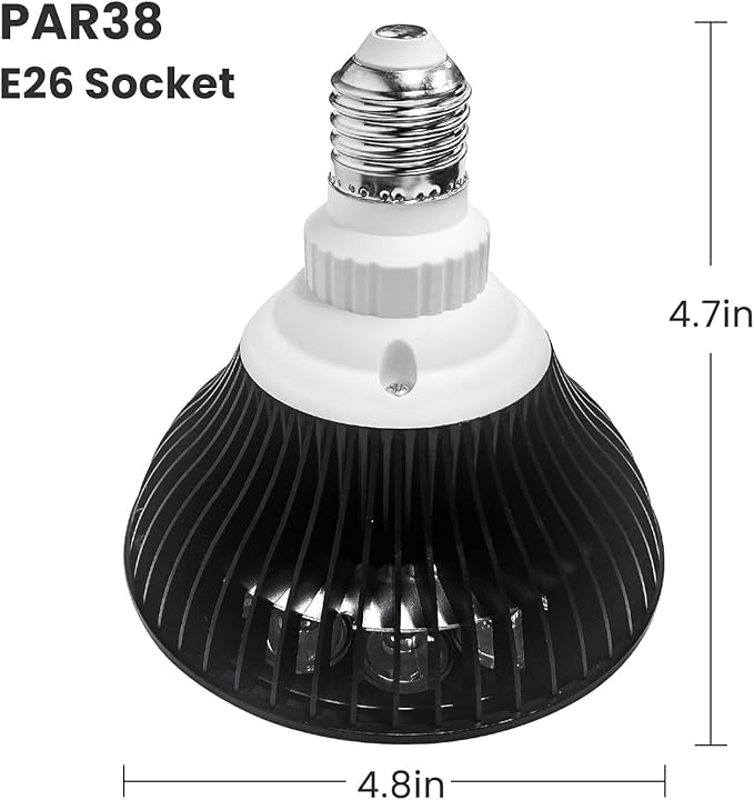 LED Aquarium Blue Light Blub, 18W (36W Equivalent) LED Plant Grow Light Bulb with 450-460nm Blue LEDs for Indoor Plants Veg and Aquarium Plants Growing