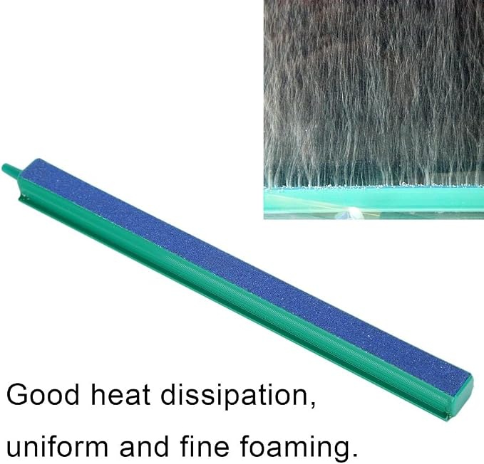 Green Air Stone Bar Fine Bubble Diffuser for Aquarium Air Pump Even Oxygenation and Heat Dissipation(20CM)