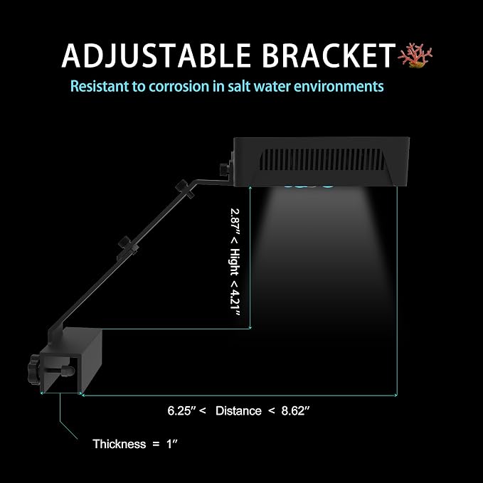 Aquarium Light –5rd AquaKnight A029 Aquarium LED Light 30 Watts Saltwater Light with Sunrise Sunset Moonlight, 5W LED Chips for Coral Reef Nano Fish Tank Marine Tanks with Timer & Screen