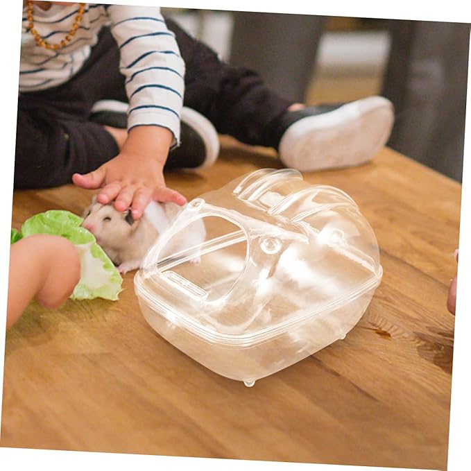 Abaodam Hamster Bath Tub Chinchilla Dust Bath Cage Accessory Hamster Box Gerbil Toilet