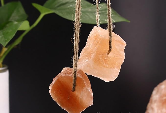 4Pcs Himalayan Small Animals Lick Salt Mineral Salt Block Organic Pink Salt Natural Salt Brick with Rope for Cats, Dogs, Rabbits and Animals