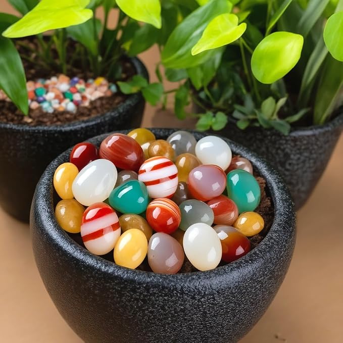 Colored Bee Bath Marbles Landscaping Decorative Glass Vase Polished Rocks | Garden Potted Plant,Tumbled Mancala Stones,Indoor Agate,Crystal,DIY,Aquarium Gravel,Terrarium Fish Tanks