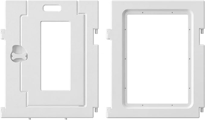 Clear Acrylic Dog Playpen 2 PCS, 2 Panels, Includes 1 Gate & 1 Panel, White