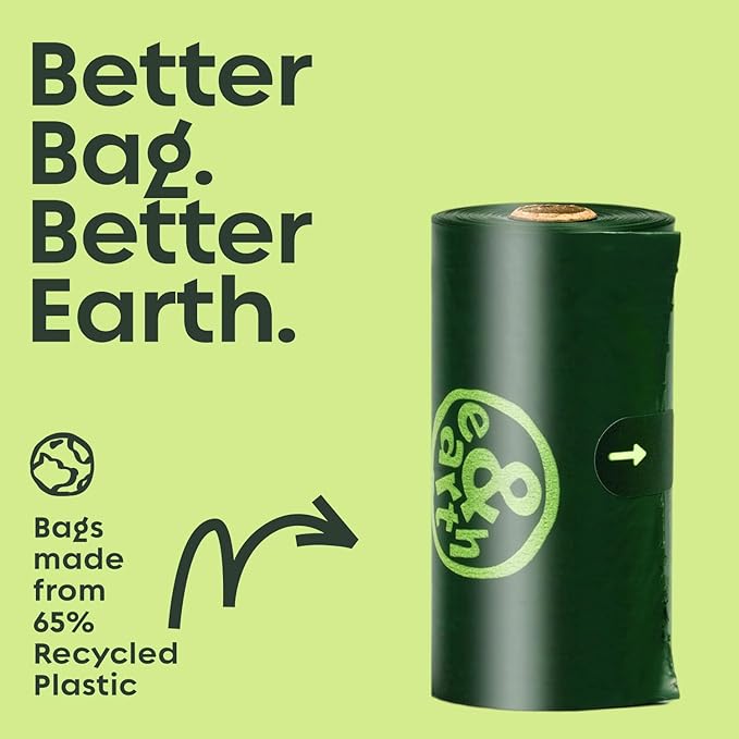 &earth Poop Bags for Dogs, Leak-Proof, Extra Thick, Fig-Scented, Waste Bag Refill Rolls, 9x13 Inch, 270 Count