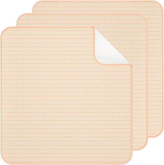 Bed Pads for Incontinence Washable, 3 Packs 36x34 Inch Reusable Waterproof Soft Wetting Pee Underpad for Adults, Elderly, Seniors, Women, Kids & Pets, Machine Washable Pad for Bed, Sofa-Beige