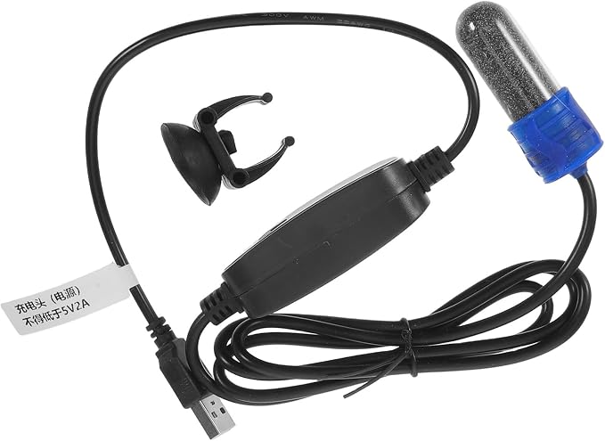 Small Aquarium Heater for Fish Tank with Adjustable Temperature, Compact and Space-Saving Design, Black Mini Betta Fish Bowl Water Heater for Aquatic Environments and Travel