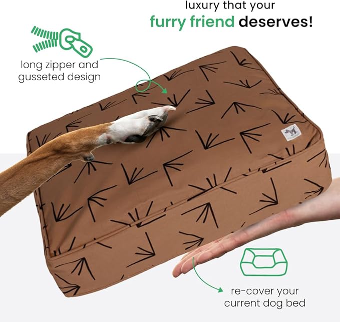 Molly Mutt Medium to Large Duvet Cover, Heat Waves, Brown with Black Accents, 27"x36"x5"