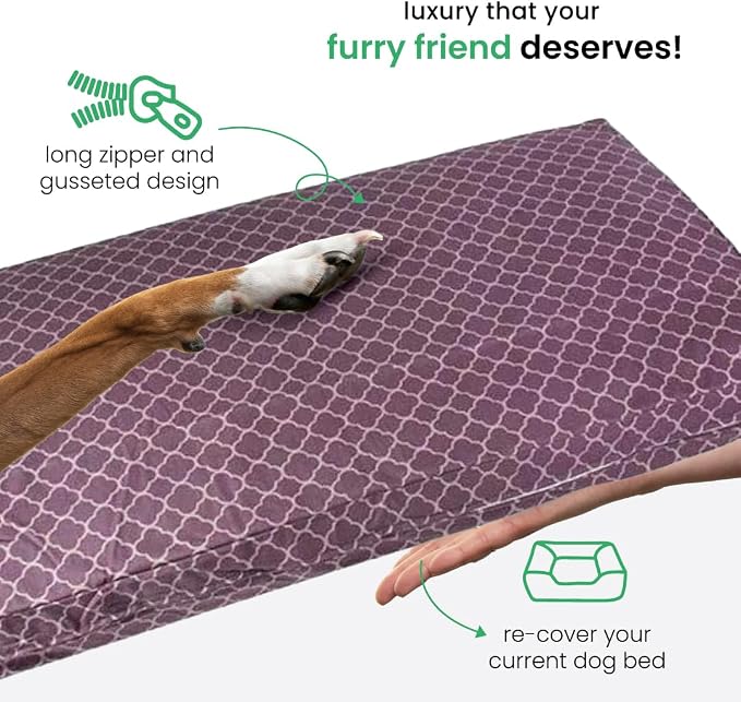 Molly Mutt Large Crib Mattress Cover - Royals Print - Measures 27”x52”x5”- 100% Cotton - Durable - Breathable - Sustainable - Machine Washable Dog Bed Cover