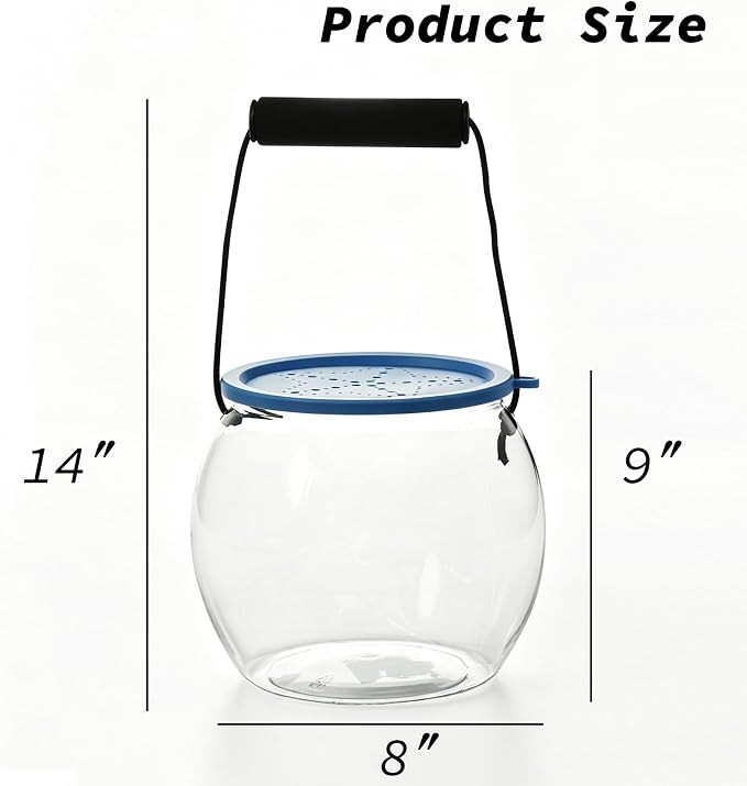 Easy Playhouse: Observation Aquarium - Beach Catch & Release Toy Terrarium, Clear Acrylic Orb, Handle & Lid, Fish & Nature Exploration Play, Kids 3+