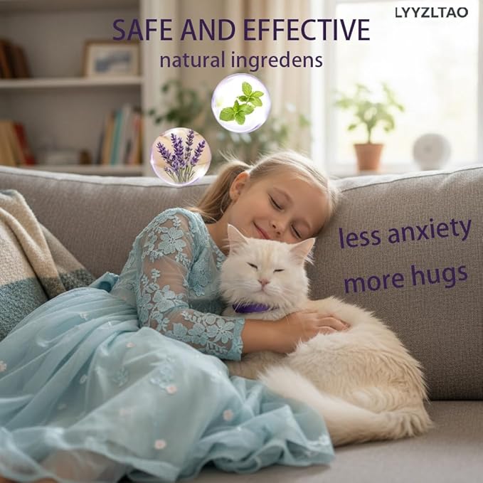 Calming Collar for Cats 4 Pack - Pheromone for Anxiety Stress Relief | Waterproof, Adjustable 120-Day Lasting for All Cats & Kittens