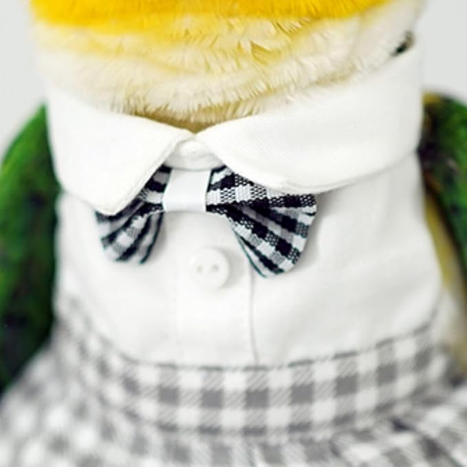 Bird Costume Bird Diaper Flight Suit Cute JK Dress Dress Skirt Clothes Cosplay Photo Prop for Parrots Macaw Cockatoo (Without Diaper,Macaw)