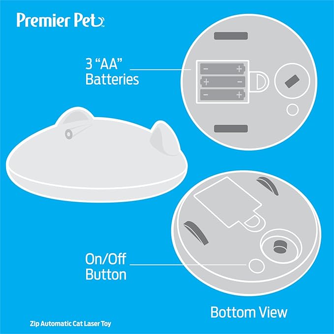 Premier Pet Zip Automatic Laser Cat Toy, Interactive Toy for Indoor Cats