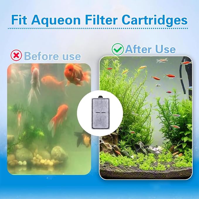 18 Packs PF-S Aquarium Replacement Filter Cartridges Compatible with Top Fin Silenstream PF10 Power Filters Fish Tank Filter Cartridge
