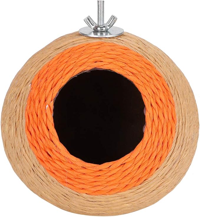 Hand Made Woven Bird Nests,Dove Nesting Box,Morning Dove Nesting Box,Coconut Shell Hatching Nesting Cage Cave for Parrots Hamster