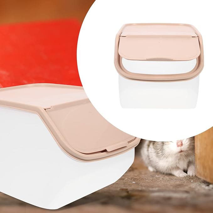 GANAZONO Delicate Bath Box for Guinea Pigs Chinchillas Sturdy Hamster Dust Bath House Reusable Small Pet Supplies Pp Pe Material Easy to Clean