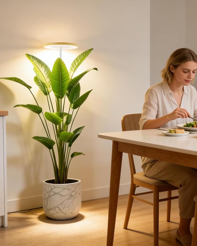 Plant Grow Light,yadoker LED Growing Light Full Spectrum for Indoor Plants,Height Adjustable, Automatic Timer, 5V Low Safe Voltage,Idea for Large Plant Light