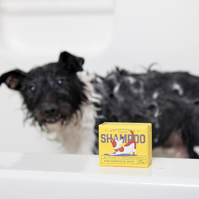 J.R.LIGGETT'S Dog Shampoo Bar, Natural Cleansing Bar for Dogs with Sensitive Skin, Hypoallergenic Canine Formula Gently Deep Cleans and Relieves Dry and Itchy Skin, Detergent-Free, 3.5 oz