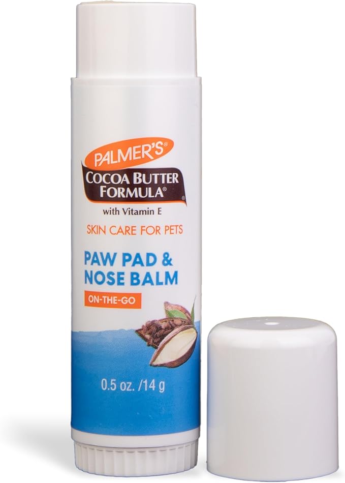 Palmer's for Pets Cocoa Butter Paw Pad and Nose Balm Swivel Stick, Fragrance Free - Moisturizing Dog Balm with Vitamin E, Peppermint Oil, Shea Butter, Rough or Dry Pads, 0.5 oz