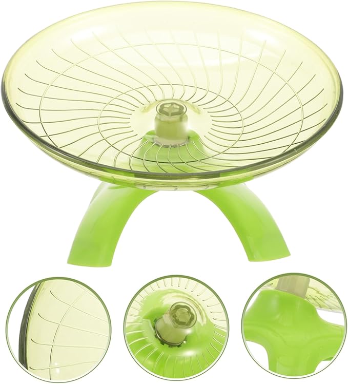 BESPORTBLE Silent Guinea Pig Running Wheel Quiet Exercise Saucer for Hamsters Hedgehogs Mice Pets Smooth Edges Low Noise Design for Active Play Relief