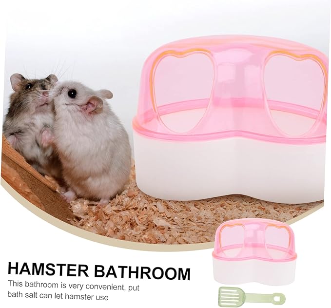 Mipcase Heart Shape Hamster Bathtub Small Pet Bathing Basin Chinchilla Dust Bath Pet Accessory for Hamster Bear