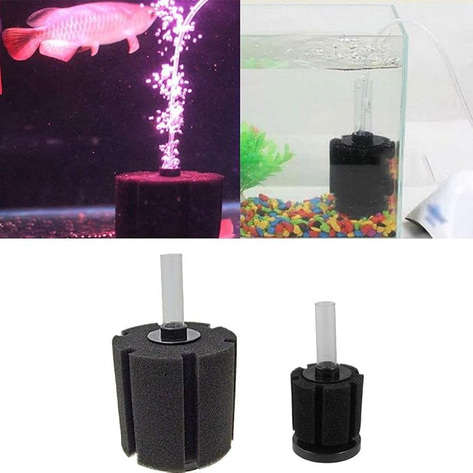 Bio Sponge Filter Air Pump Driven Up to 20 Gallon Each, Breeding Fry Betta Shrimp Fish Tank Aquarium (Small 4-Pack)
