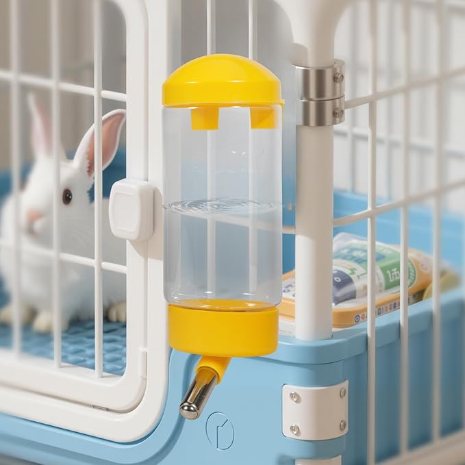 3PC 14OZ Guinea Pig Water Bottle No Drip Small Animal Water Dispenser Hanging Rabbit Water Bottle Hamster Water Feeder Bottle for Rabbit Chinchilla Squirrel Ship by Random Color