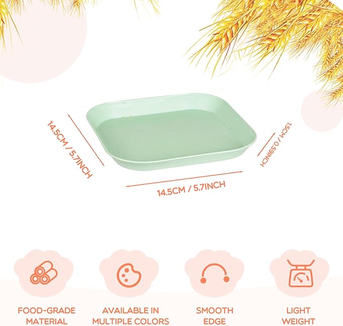 Whisker Fatigue Cat Bowls, 6 Inch Shallow Cat Food Bowl, Wide Pet Dishes for Indoor Cats Kittens and Short Legged Cats (4Pcs)