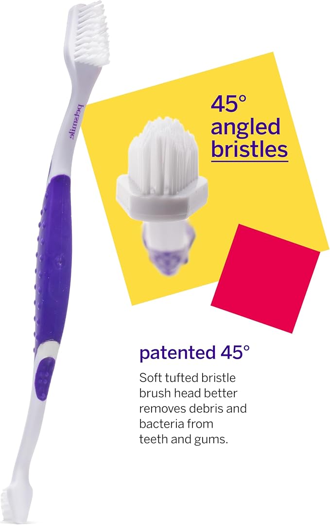 petsmile Professional Pet Teeth Brushing Kit for Cats & Dogs - VOHC Accepted Toothpaste & Patented Toothbrush - Proven to Control Plaque & Tartar Calprox Formula (Rotisserie Chicken, 4.2 Oz)