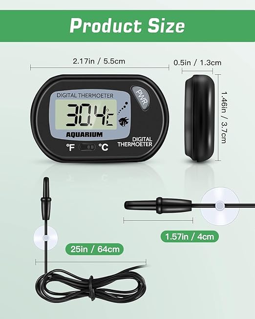 Petbank LCD Digital Aquarium Thermometer Fish Tank Water Terrarium Temperature