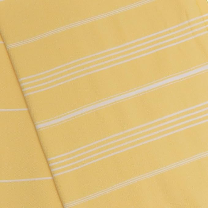 Bersuse Towels Anatolia XL Beach Blanket Throw Blanket Turkish Towel 100% Cotton Extra-Large Quick-Dry Lightweight Premium Peshtemal Towel - 61x82 Inches, Yellow