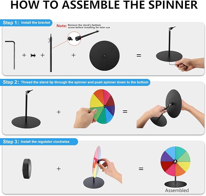 Airpark Prize Wheel Dry Erase 8 Inch Spinning Wheel for Prizes All Metal Tabletop Roulette Wheel of Fortune for Party Birthday Wedding Housewarming Christmas New Year Graduation and Carnival Games