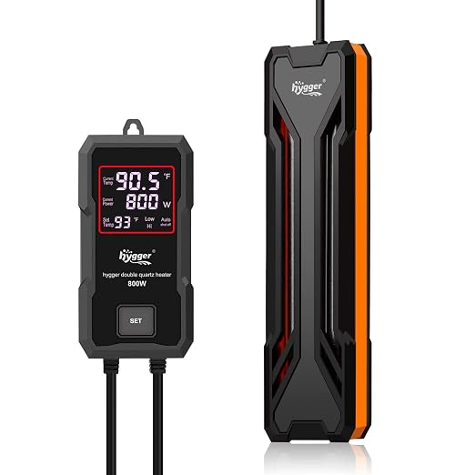 hygger Aquarium Heater 300W/500W/800W/1000W, Submersible Fish Tank Heater | With Digital LED Controller and Intelligent Leaving Water Automatically Stop Heating System, for Freshwater and Saltwater