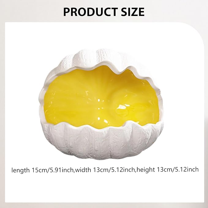 Ceramic Hamster Nest Habitat Hideaway Cooling Pet House Decorative Nest for Gerbil Mice Hedgehog Chinchilla Dwarf, Yellow