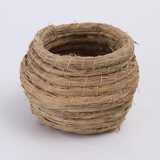 Bird Nest, Pet Refillable Fiber Bird Nesting, Winter Fowl Gifts Animal Hummingbirds Lovers Home Garden Yard(1Set)