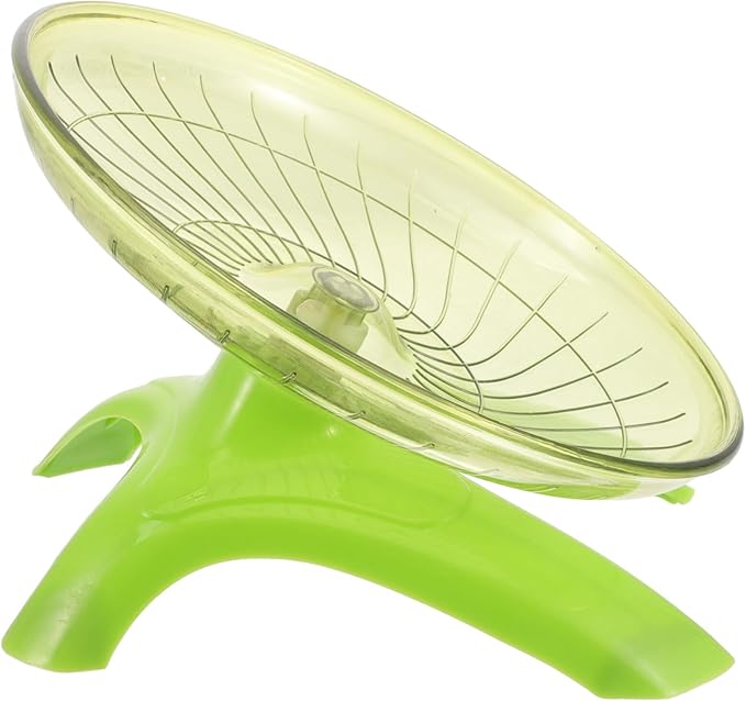 Ipetboom Quiet Running Wheel for Hamsters Chinchilla Gerbil Large Round Saucer Wheel Base for Small Pets Cage Toy