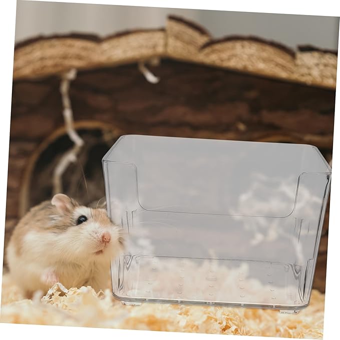 HANABASS 3pcs Little Pet Bathtub Hamster Bath Container Pet Bathroom Chinchilla Dust Bath Hamster