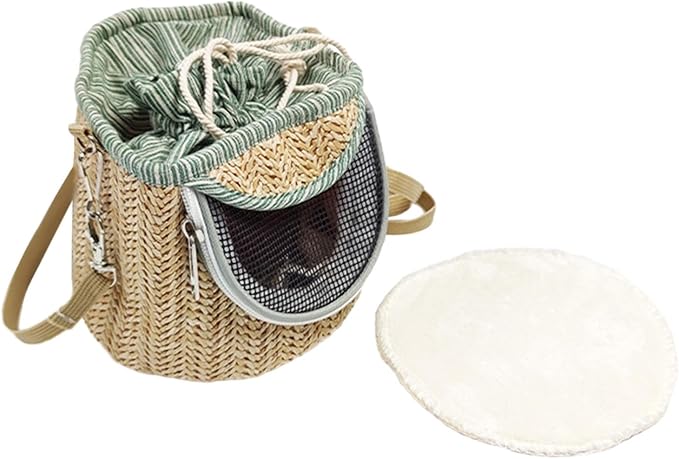 Baoblaze Bird Carrier Bag Shoulder Bag Cage Portable Cage Travel Bag Outdoor Parrot Bag Crossbody for Parakeets Small Birds Lovebirds, Light Green