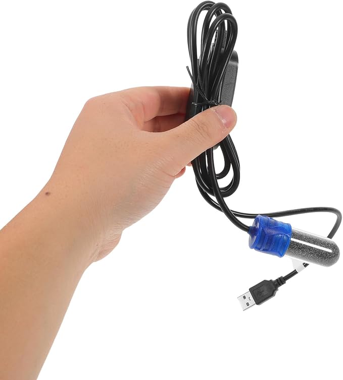 Small Aquarium Heater for Fish Tank with Adjustable Temperature, Compact and Space-Saving Design, Black Mini Betta Fish Bowl Water Heater for Aquatic Environments and Travel