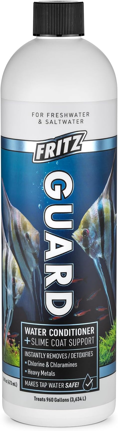 Fritz Aquatics FritzGuard Water Conditioner/Dechlorinator Makes Tap Water Safe for Fresh & Salt Water Aquariums (16-Ounce)