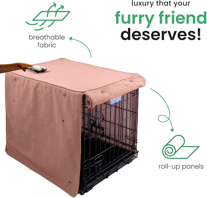 Molly Mutt Kyoto Dog Crate Cover, GOTS-Certified 100% Organic Cotton Canvas Cover for Dog or Puppy Kennel and Cage, Washable, Free of Harmful Chemicals, XXX-Large, Fits 54"x37"x45" Crate