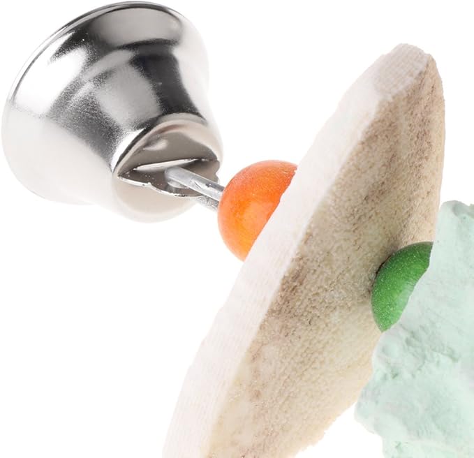 Parrot Chewing Toy, Bird Beak Grinding Stone Bell, Lava Block Calcium Supplement Food African Greys Amazon Conure Eclectus Budgies Parakeet Cockatiel Hamster Chinchilla Rabbit